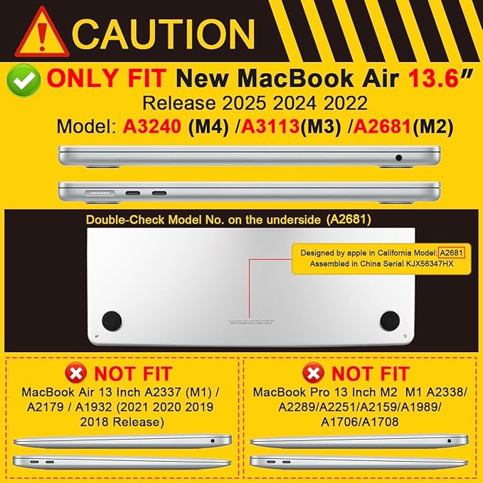 Batianda Extreme Heavy Duty Case for New MacBook Air 13.6 inch 2026 M5 2025 M4 2024 M3 2022 Release - Anti-Slip Rubberized Stand (Holds 25lbs) Honeycomb Exoskeleton Max Cooling & Stability - Grey