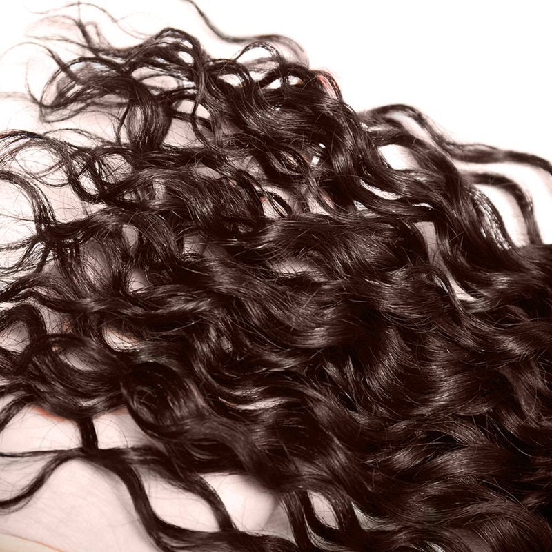 #4 Chocolate Human Hair Bundles Water Wave Bundles 16 16 16 Inch Brown Unprocessed Brazilian Virgin Hair 3 Bundle 50 Gram Per Bundle Deals Quick Weave Hair Extensions