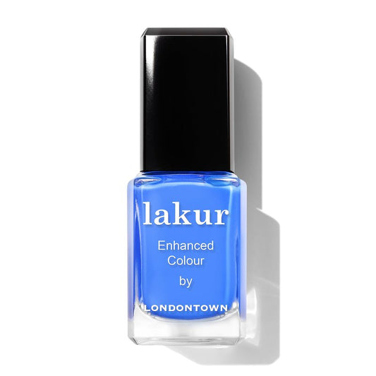 LONDONTOWN Lakur Nail Polish – Blue, Poolside Dream, 0.4 Fl Oz, Long-Lasting, Streak-Free, Chip-Resistant | 21+ Free Non-Toxic Vegan Nail Color, Strengthens & Hydrates Nails