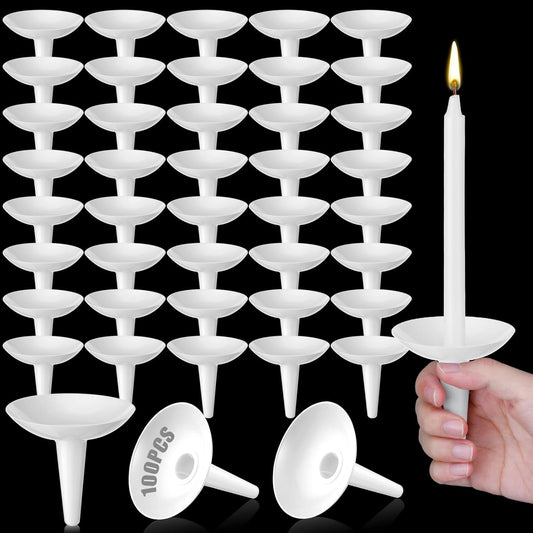 Regine Switzerland Candle Holders - 100 Pcs Plastic Drip Protectors for Church & Events | Vigil, Memorial, Wedding