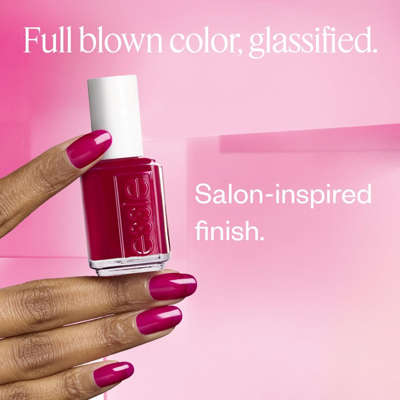 essie Nail Art Studio, Glass Nails, Translucent Pink Nail Polish, Vegan, Cin Cin, 0.46 fl oz