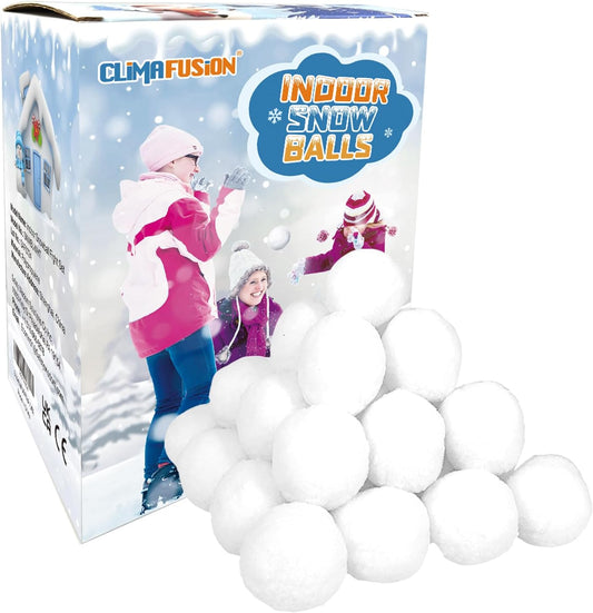 Skiennix 50 Pack Jumbo Fake Snowballs - 3 Inch Indoor/Outdoor Christmas Snow Toys for Winter Fun