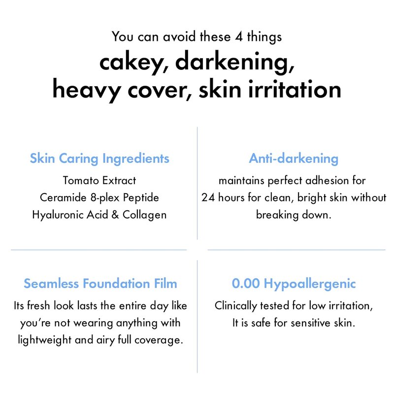 AMUSE SEOUL Ceramic Skin Perfector Cushion Foundation Refill - Flawless Coverage, Semi-Matte Glow | 01 Porcelain (15g)