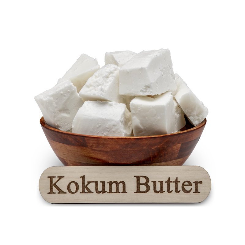Plant Guru Raw Kokum Butter 16 oz. / 1 lb. 100% Pure Natural - Great for Skin, Body and Hair Moisturizer, DIY Creams, Balms, Lotions and Soap Making. (HDPE Food Grade Jar)