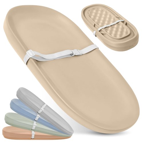 Jool Baby Waterproof Changing Pad - Easy to Clean & Portable - Large Foam Cushion in Oatmeal