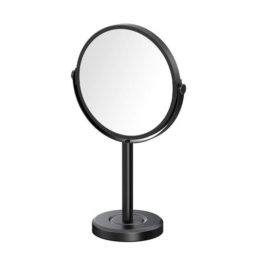 Gatco 1386MX Latitude II Makeup Mirror, Countertop Bathroom Vanity Mirror, 3X Magnification, 360-Degree Swivel, Matte Black