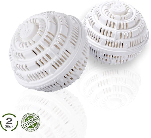 Premium Detergent-Free Washing Machine Balls by Eco Hi-Ball â Save on Laundry Detergent â Naturally Washes Clothes Amazingly with Infrared Ceramic Beads â Safe & Reusable for 1000 Washes | 2-Pack