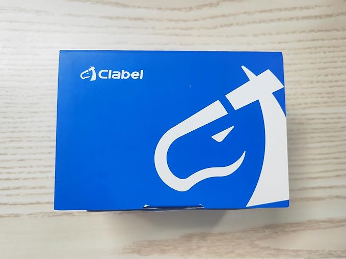 CLABEL Label Maker Machine with Tape, 221B Thermal Bluetooth Label Printer 2 Inch Portable Barcode Inkless Sticker for Small Business, Retail Office,Office, Home, Came with 1 Roll Label (Gray White)