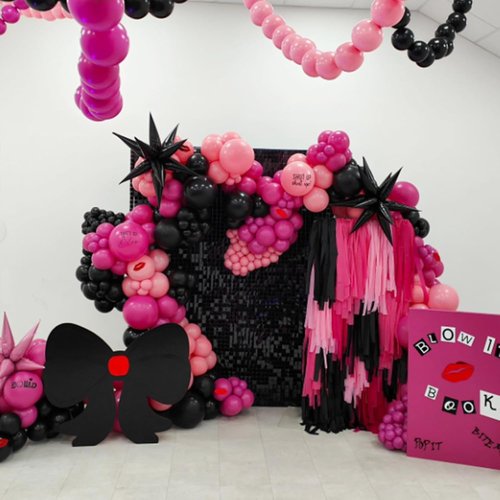 Awenztech Hot Pink Balloon Arch Kit - 120pcs Latex Balloons in Various Sizes for Parties & Events