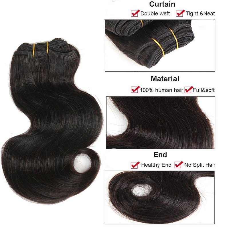 Luxnovolex Brazilian Hair Body Wave 4 Bundle Brazilian Virgin Hair Wavy 8A Grade 100% Unprocessed Human Hair Weave Bundles Short Sew In Hair Extentions