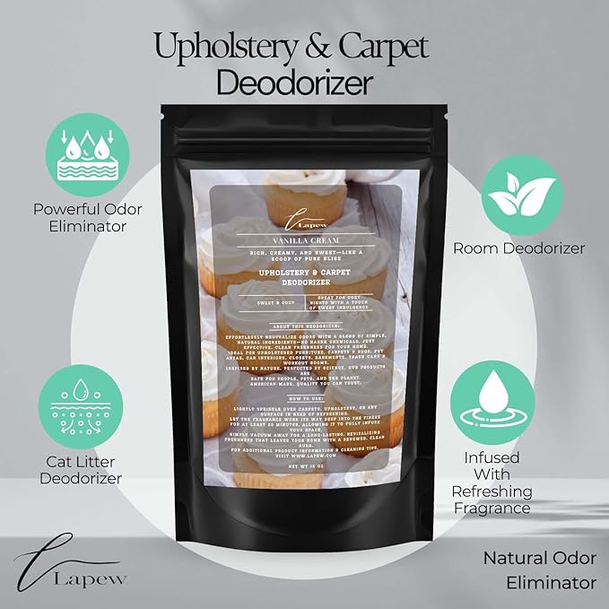 Lapew Cold Water Scented Cleaning Bundle | Carpet Deodorizer Powder (16 oz) & Mop Soap Concentrate (36 oz) | Pet-Friendly Odor Eliminator