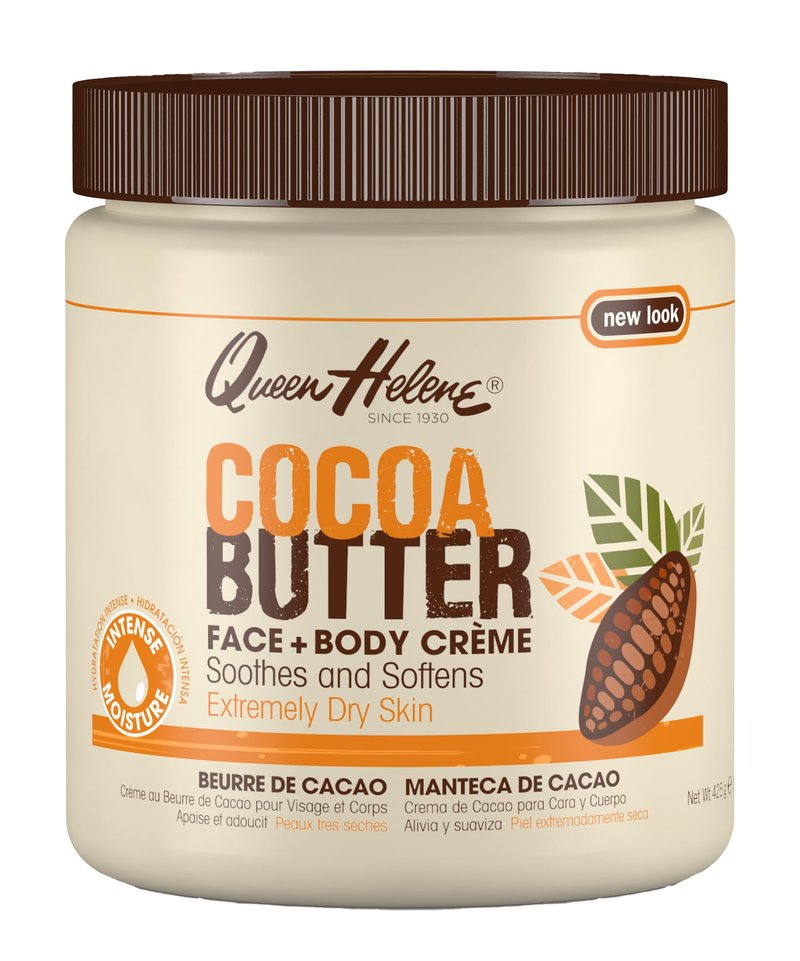 Queen Helene Cocoa Butter Face & Body Cream – Extra Rich Moisturizing Formula for Dry Skin | Softens, Smooths & Restores Radiance | 4.8 oz Jar (3 Pk)