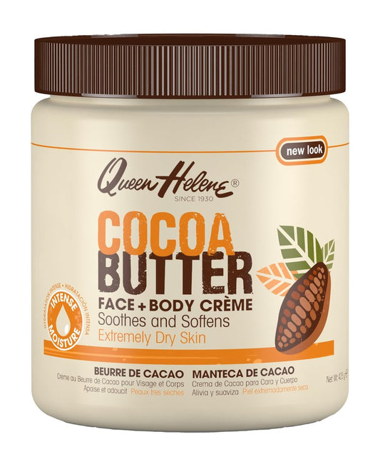 Queen Helene Cocoa Butter Face & Body Cream – Extra Rich Moisturizing Formula for Dry Skin | Softens, Smooths & Restores Radiance | 4.8 oz Jar (3 Pk)
