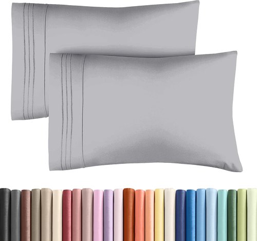 King Pillow Cases by [Brand Name] - Ultra Soft Hotel Quality Covers | Wrinkle-Free & Fade Resistant - Steel Blue - Set of 2
