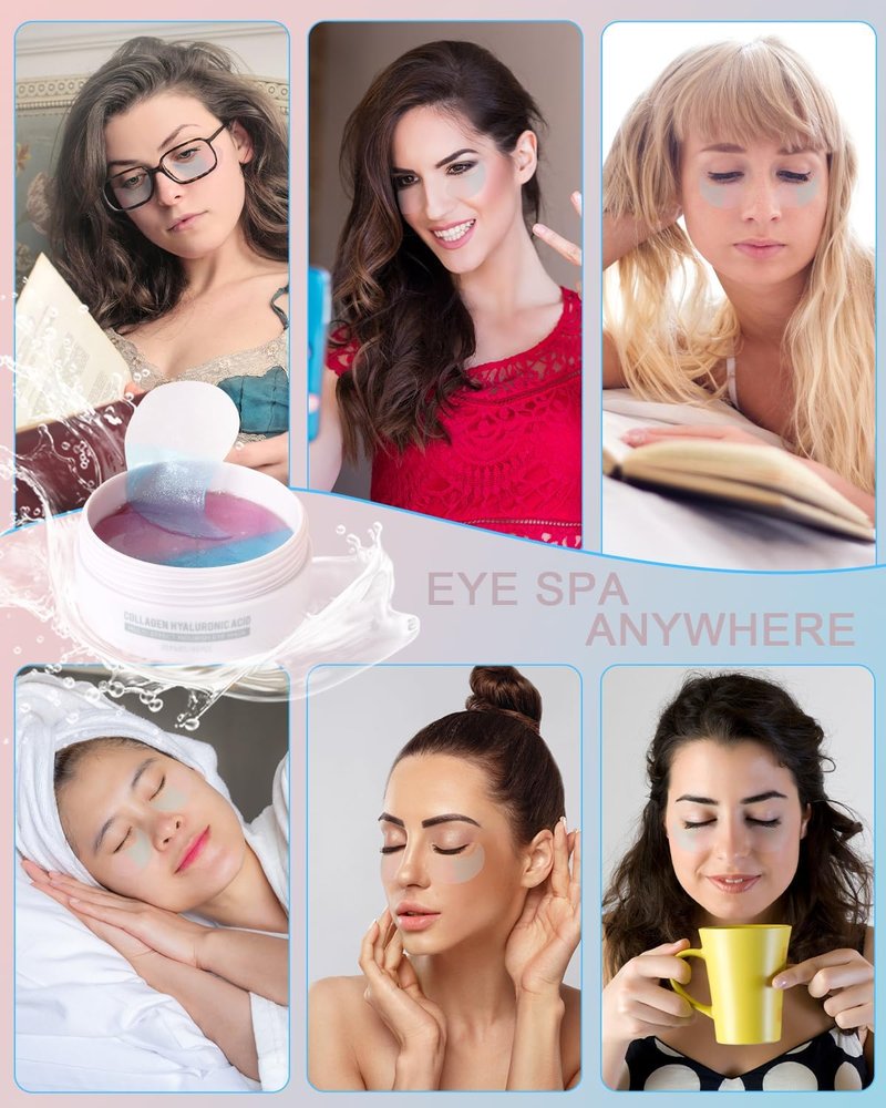 VOFEL Under Eye Patches for Puffy Eyes and Dark Circles Hydrating Eye Mask with Collagen Eye Gel Pads Reduce Wrinkles Skin Treatment 30 Pairs