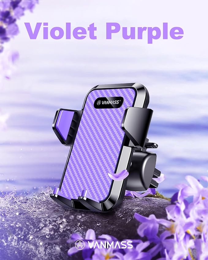 VANMASS Phone Holders for Your Car [Super Suction Cup] Cell Phone Mount Car Dashboard Windshield Vent Desk Fit for iPhone 17 Pro Max 16 15 14 Universal Handsfree Automobile Vehicle Cradle,Purple