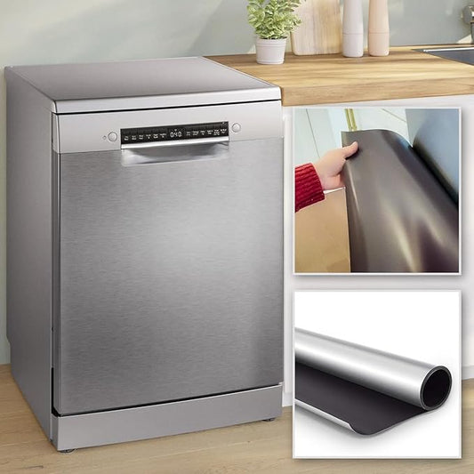 Stainless Steel Dishwasher Magnet Cover (23" x 28" Sheet) magnetic dishwasher cover panel Refrigerator Appliance Covers, Black Appliances Decorate Sticker cover for front of dishwasher