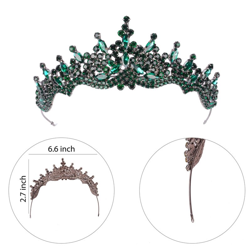 LIMELIA Women's Tiara for Henna Wedding Party|Glitter Hair Accessories for Bridal Birthday Pageant Prom Halloween Cos-play Christmas Party|Danver-Silver