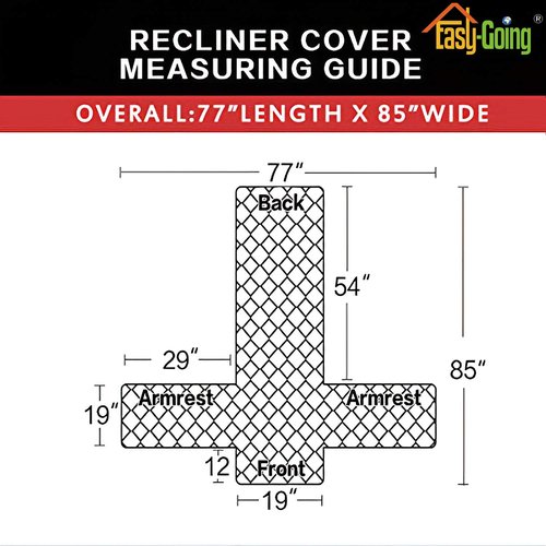 Easy-Going Recliner Chair Slipcover Reversible Sofa Cover Water Resistant Couch Cover Furniture Protector with Elastic Straps for Pets Dog (Recliner, Chocolate/Chocolate)