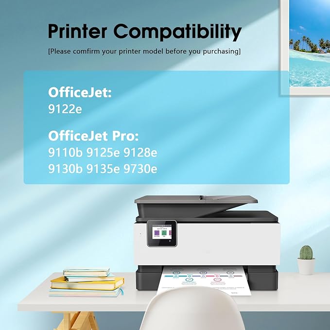 YATUNINK 936XL 936e Ink Cartridges Combo Pack Compatible for 936 Ink Cartridges Work with OfficeJet 9122e; OfficeJet Pro 9110b, 9125e, 9128e, 9130b, 9135e; OfficeJet Pro Wide Format 9730e (4 Pack)