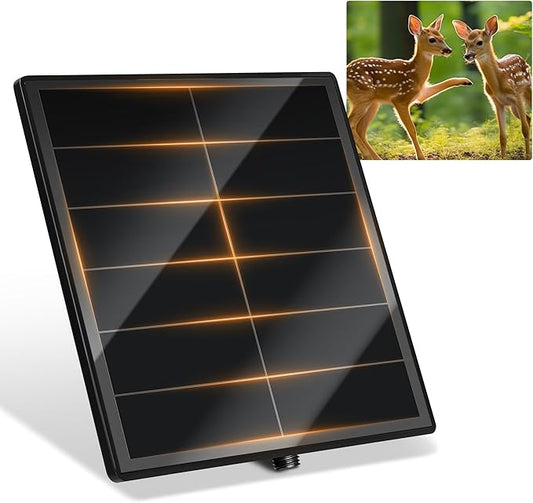 Solar Panel for Trail Camera - 6000mAh Battery, 12V Solar Battery Charger, Waterproof