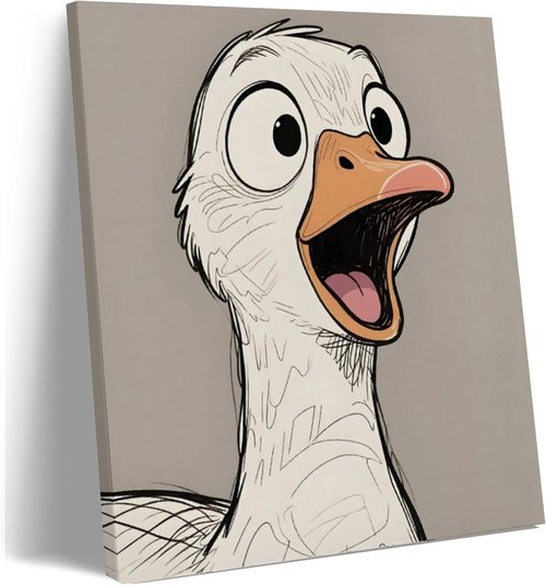 Heamubo Funny Duck Bathroom Wall Art - Unique Rustic Canvas Prints | 8"x10" Ready to Hang Decor