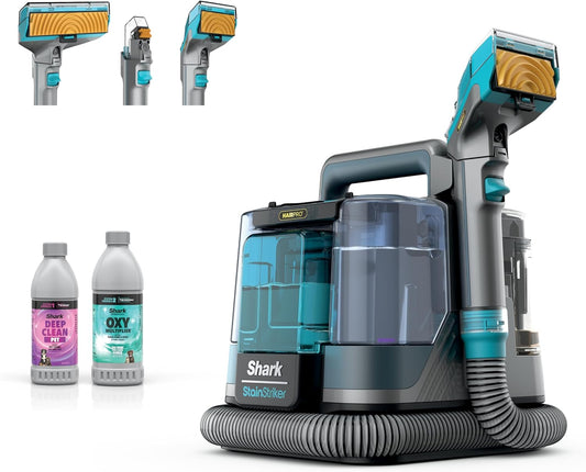 Shark StainStriker HairPro Portable Carpet Cleaner - Stain, Hair & Odor Remover with 3 Tools | Teal PX253BRN