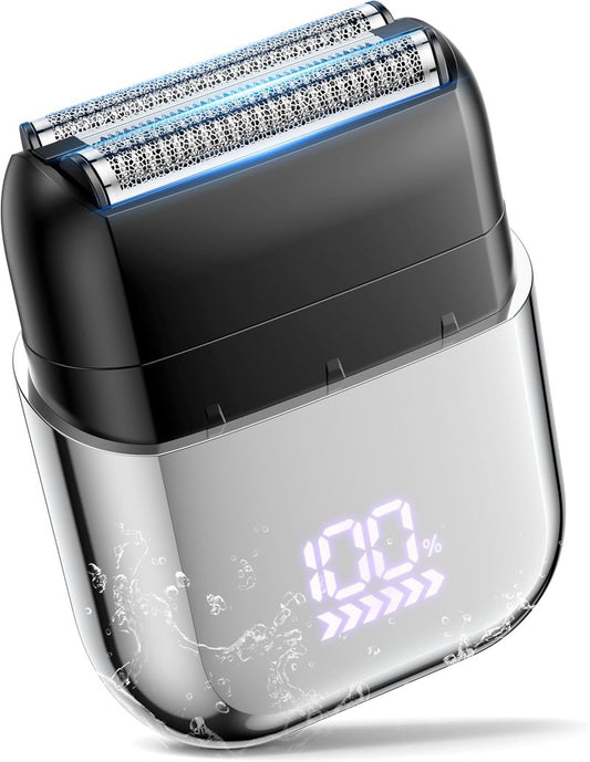 Electric Razor for Men - Cordless Foil Shaver with IPX7 Waterproof | Type C Rechargeable, LED Display, 100 Min Runtime