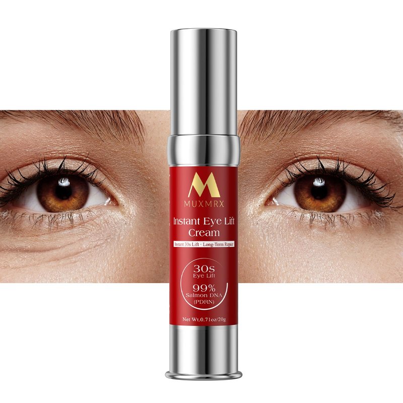 Muxmrx 30S Instant Eye Lift Cream | Temporary Eye Tightener | Smooths Wrinkles, Puffy Eyes & Eye Bags | Dual-Action Firming | PDRN Formula for Long-Term Repair, Korean Skincare, 0.71 Fl Oz