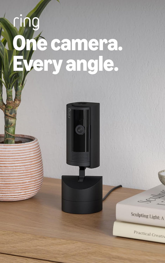 Skiennix Ring Pan-Tilt Indoor Cam - 360° Pan Coverage, HD Video & Two-Way Talk | White