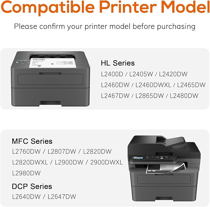 Jeostarky Compatible DR830 Drum Unit (NOT Toner) Replacement for Brother DR830 DR-830 Drum use with HL-L2460DW HL-L2405W HL-L2400D HL-L2480DW MFC-L2820DW MFC-L2820DW XL DCP-L2640DW Printer (2 Pack)