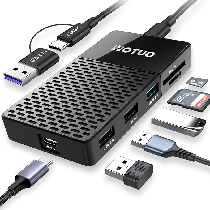 YOTUO Portable SSD 1TB, Up to 1050MB/s, USB-C External Solid-State Drive with All-in-One Multi-Port USB 3.2 Hub and SD/TF Card Reader Docking Station with iPhone 17/PC/Laptop/Mac/Windows/Android/iOS.