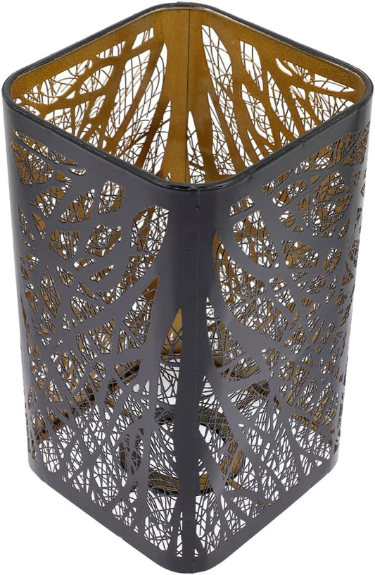 Uonlytech Tree Shadow Lamp Shade - Hollow Out Metal Design for Bedroom & Living Room | Black, 20x11.6cm