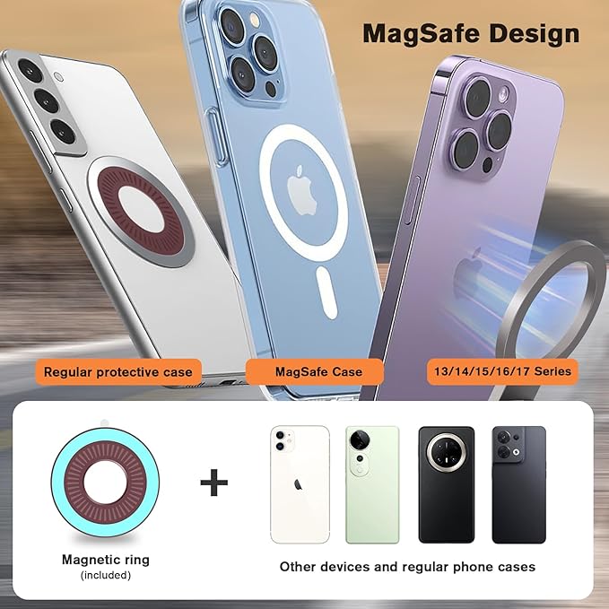 YAGHVEO Airplane Phone Holder Travel Essentials for Women,Magnetic Phone Holder for Plane Tray Table & Luggage Handle,Travel Sized 360° Rotation Foldable Desk Phone Stand for Long Flight Mother's Day