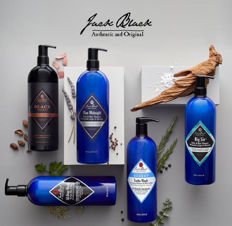 Jack Black All Over Wash Face, Body & Hair Cleanser, 3 Fl Oz – Citrus, Mint & Oakmoss – Mens Face Wash, Body Wash, Shampoo, Hair Care, Multi-Purpose Body Wash Men, Sulfate–Free, Pack of 3