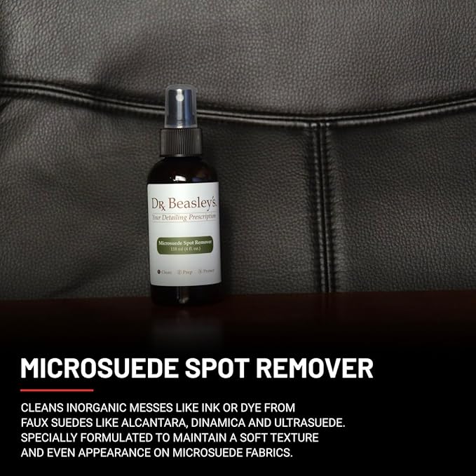 Dr. Beasley's Microsuede Spot Remover 12 fl oz - Specially Formulated for Faux Suedes, Preserves Softness, Wipe Away Ink, Dye Transfers, Stains