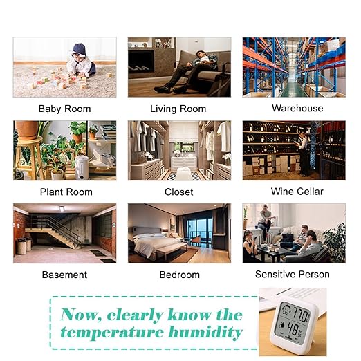 HATUSOKU Digital Thermometer and Hygrometer with Comfort Face Display, Hygrometer, Stand, Magnet, Hanging, Simple, Infectious Disease Prevention, Heat Stroke Prevention (Simple, No Clock)