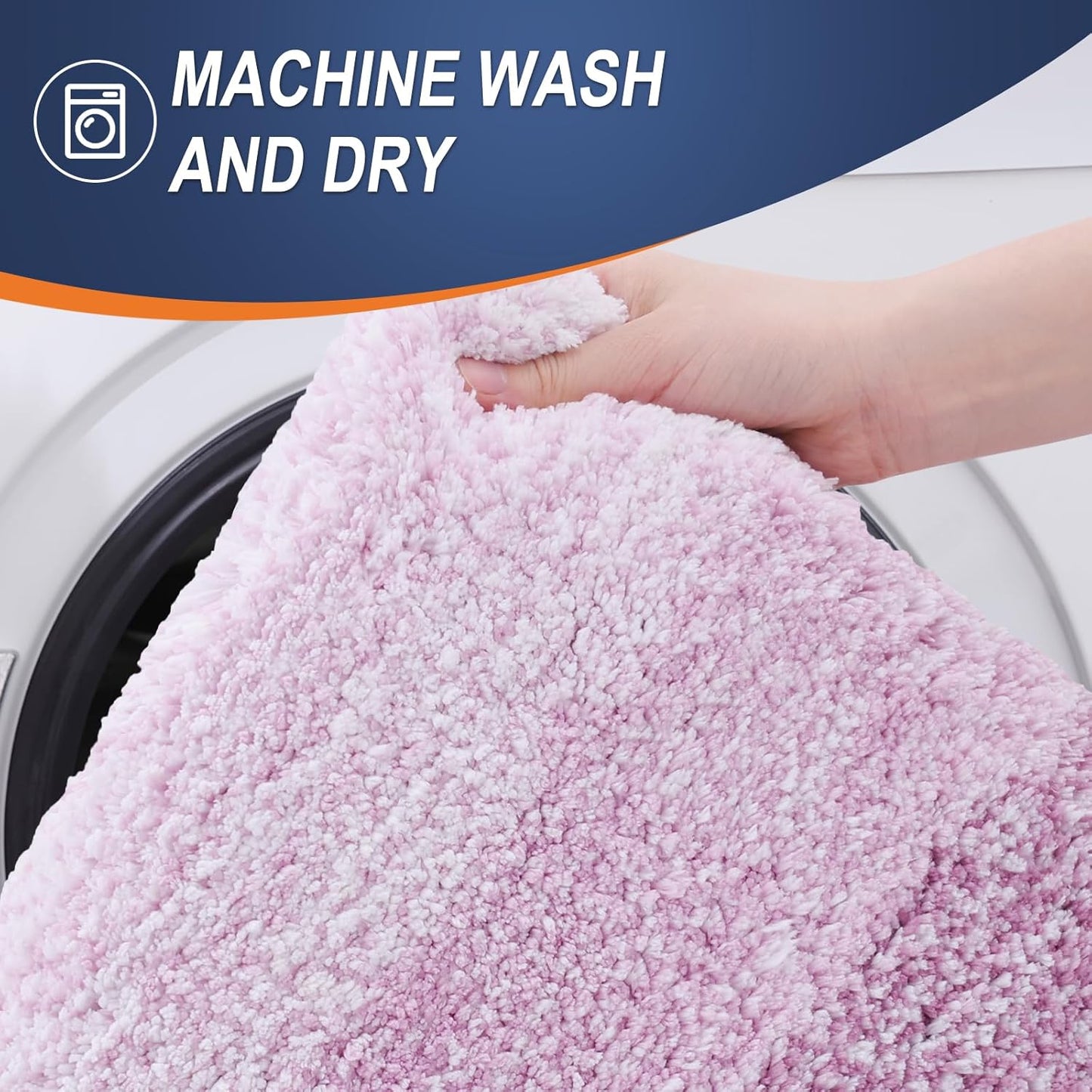 OLANLY Bathroom Rugs - Extra Soft Microfiber Mat with Rubber Backing | Quick Dry, Washable, 30x20, Pinkish-Purple