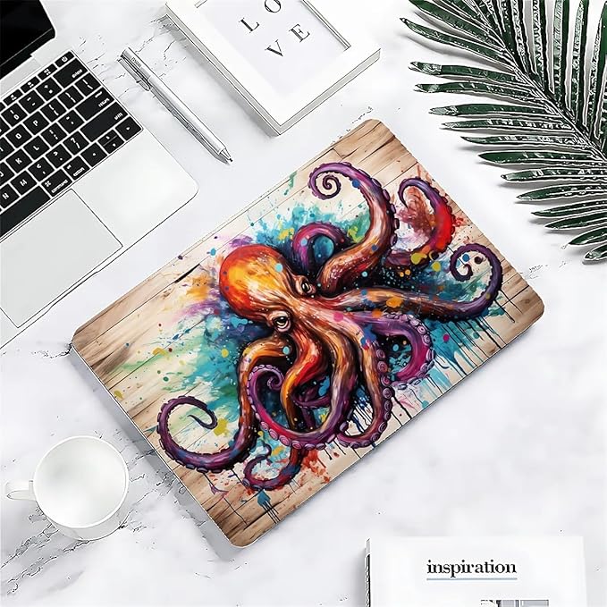 COTAIL Compatible with MacBook Air 13.3 13.6 Inch Case 2022 2021 2020 2019 Plastic Hard Shell Case Cover,13.3 Pro(A1706/A1708/A1989/A2159/A2289/A2338), Octopus
