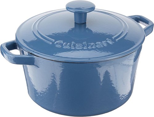 Cuisinart 3 Qt Enameled Casserole - Covered Design in Provencial Blue for Stylish Cooking