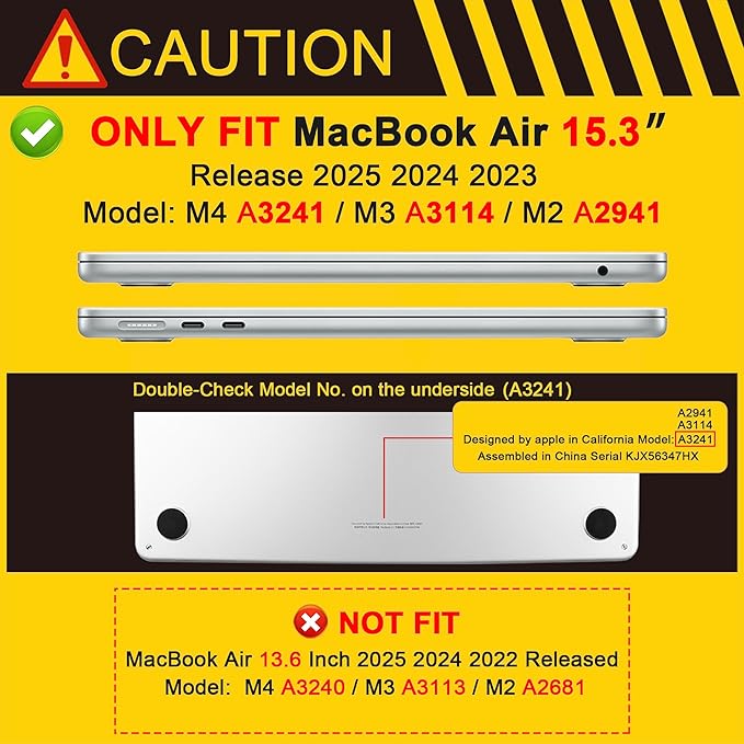MEEgoodo for M5/M4/M3/M2 MacBook Air 15 inch Case 2026 2025 2024 2023, Case Fit Model (A3448/A3241/A3114/A2941) for MacBook Air 15.3 inch, Cacti