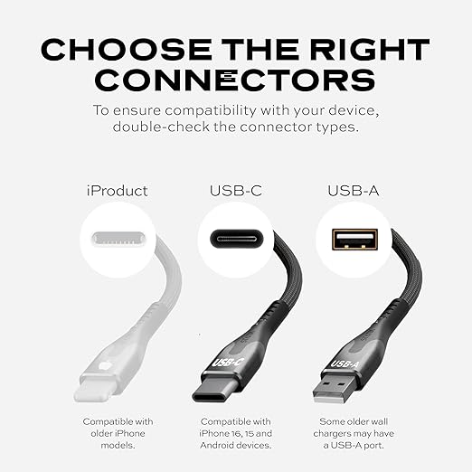 Statik MagStack USB to USB C Cable, A to Type C Charger Fast Charging Phone Charger Cord, On The Go Magnetic Charging Cable for Car, Compatible with iPhone, iPad & Android, 27W 3FT