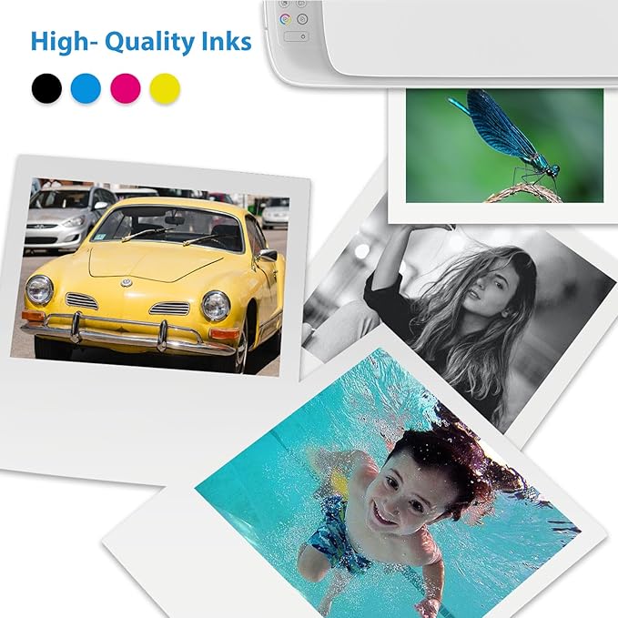 Relcolor 67XL Ink Cartridge Replacement for HP 67 XL Black Color Combo for HP67 HP67XL 2852e 2855e 4200 2827e 2734e 2700 4100 4155e 4255e 2755e 4227e 2700e 2752e 6400 4100e 6458 6455e 6458e 6065e 6000