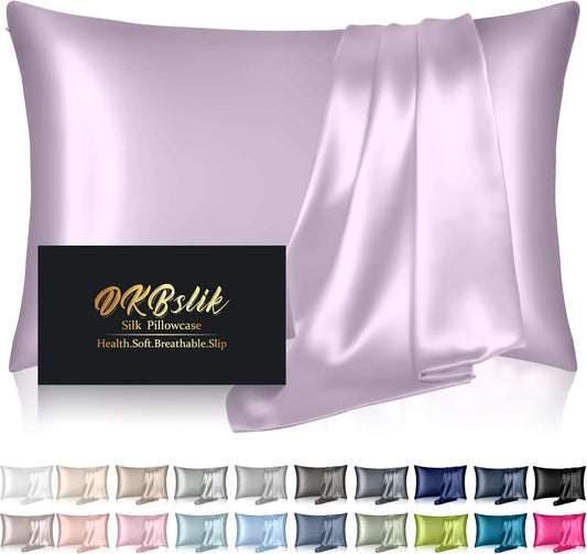 Mulberry Silk Pillowcase by [Brand Name] - King Size Anti-Acne Cooling Sleep Cover | Lavender Color
