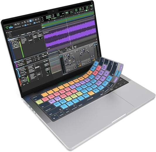 JCPal Avid Pro Tools Shortcut Guide Keyboard Cover for Apple MacBook Pro 14 inch / 16 inch (M1–M5), MacBook Air 13 inch / 15 inch (M2–M5) and MacBook Neo (US–Layout)