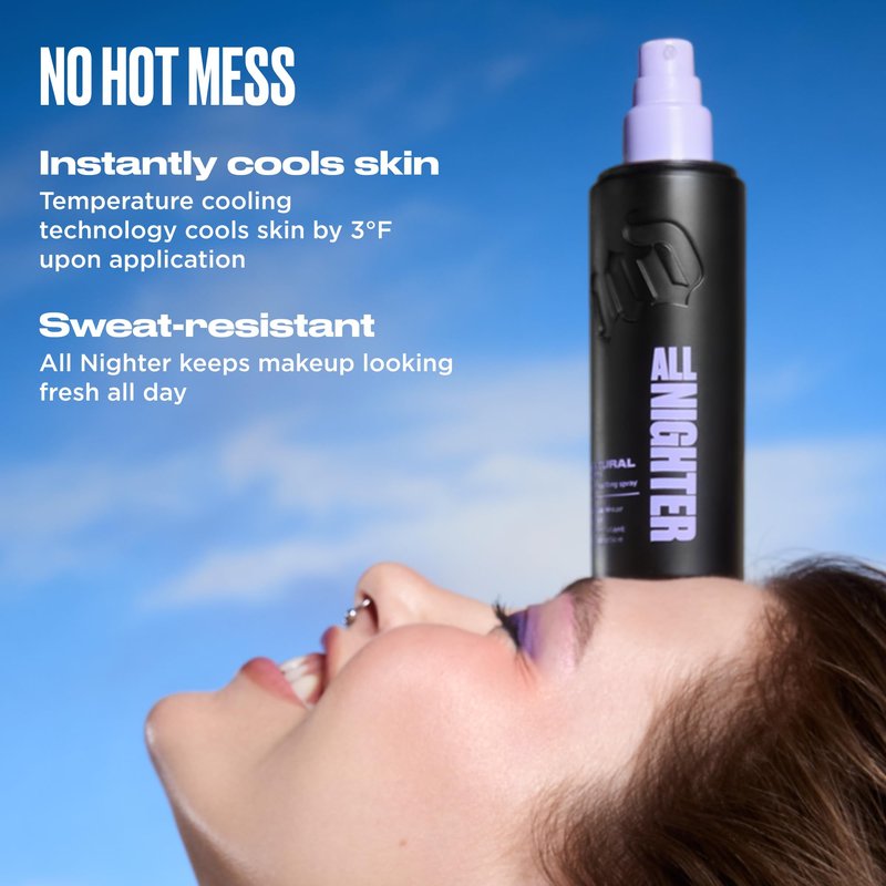 Urban Decay All Nighter Waterproof Makeup Setting Spray Travel Mini Set - Gifts for Her, Stocking Stuffers -Natural Finish, Up to 24HR Wear, Ultra-Fine Facial Mist, Foundation Face Primer