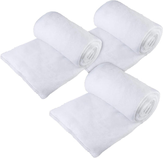 Stargo Fake Snow Blanket Roll - Thick, Soft, Fluffy Faux Snow for Christmas Displays | 2.6 x 7.8ft (3 Pack)