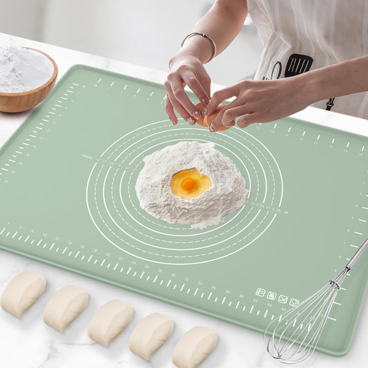 Skiennix Silicone Baking Mat - Extra Thick Non-Stick Dough Rolling Mat with Measurements | 32" x 24" Size