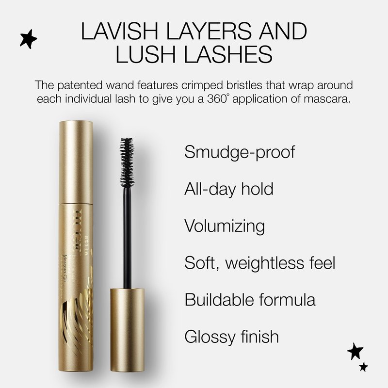stila HUGE Extreme Lash Mascara, Intense Black | Volume, Full Length, Curl, Lift, No Clump, Crunch or Smudge | Lightweight, Long-Lasting Buildable Eye Makeup Formula | 0.44 Fl. Oz.
