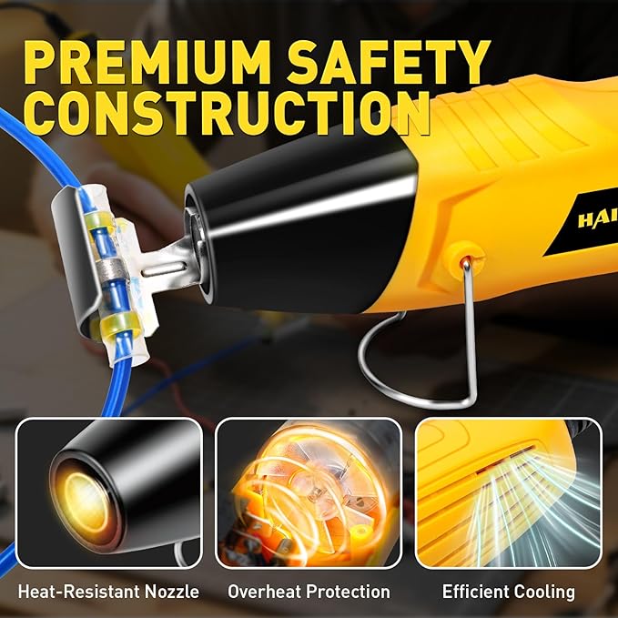 haisstronica 220 PCS Solder Seal Wire Connectors with Mini Heat Gun Kit, Waterproof Heat Shrink Wire Connectors, 10-26 AWG Solder Stick Wire Connectors for Automotive, Marine & Wiring Repair